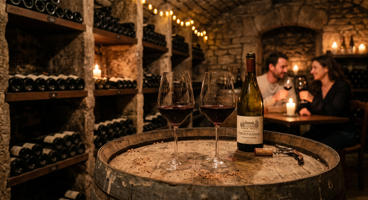 Intimate wine tasting inside a rustic Barossa cellar